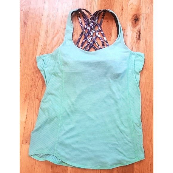 Lululemon Wild TankHeathered Pistachio / Floral Sport White Multi Size 2 - Picture 2 of 11